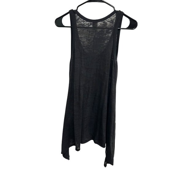 Freeloader Black Asymmetrical Tank Top Pockets Small Sheer Lightweight Sz Small - Picture 2 of 9